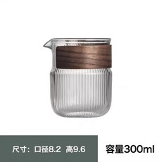喜奈而 茶海玻璃杯 玻璃壺 日式功夫茶具, 1個, 尖嘴胖胖分享杯-透明