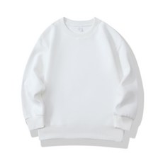 루나버블 오버핏 무지 흰색 화이트 맨투맨 티셔츠 9-21호 주니어 초등학생 아동 어린이 남아 여아 키즈 유치원 졸업 앨범 촬영 학예회 행사 라운드넥 U넥 기본 베이직 맨투맨 티셔츠