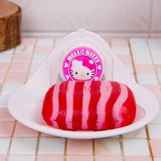 헬로키티 진공 흡착 비누 받침대 욕실 비누 거치대 트레이 물빠짐 받침