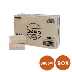 유한킴벌리 크리넥스 드라이셀 핸드타올 47225 스마트 F250 5000매 1박스, 1개, 1세트, 5000개입