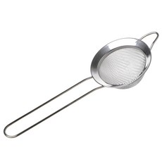 스테인리스 스틸 체 밀가루 체 고운 체 베이킹 체 스테인리스 스틸 재질로 요리 애호가에게 적합합니다., 은, 7cm