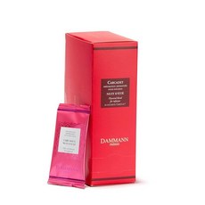 Dammann Freres Sachets Carcadet Nuit d'été 티백 프리미엄 고메 프렌치 히비스커스 베리 허브 티 개별 포장 24개 싱글 팩 217008