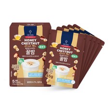 더캐럿 물에 타먹는 홈카페 믹스 파우더 꿀밤 라떼(45gx5) 225g, 1개, 1개입