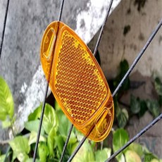 HCT 자전거 반사판 1P 자전거안전등, 황색