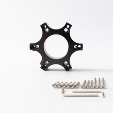 台灣出貨 YoYo 遊戲方向盤70mm適配器改裝轉接座底座 適用Thrustmaster圖馬思特T300RS/, 黑色轉接底座（適用T300等系列）, 1個