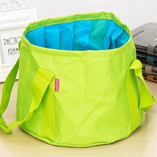 야외설거지통 접이식 캠핑 그린 휴대용물통 ggp*60949Hj, 캠핑용 접이식설거지통 야외설거지통 손잡이설거지바구니, 1개