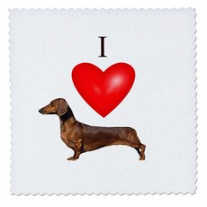 8x8 inch Quilt Square - I Love Dachshunds Dog Designs, 미정
