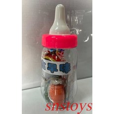 古早味 造型奶瓶 懷舊玩具 (大) 附陀螺 彈珠 圓牌, 1個