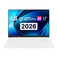 LG전자 2026 그램 Pro AI 17 코어Ultra5 IPS WQXGA -, 17ZD90U-GX59K, WIN11 Pro, 32GB, 512GB, 에센스 화이트
