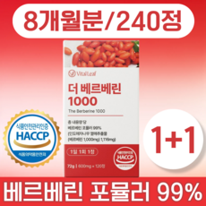 VitalLeaf 베르베린 1000 식약청인증 제조시설 HACCP, 2박스, 120정