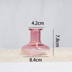 【新品莫蘭迪】輕奢迷你玻璃花瓶臥室香薰綠蘿水培桌面客廳裝飾, 扁三角灰色,1只裝