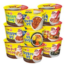 오뚜기 컵밥 9종 세트 (김치참치 + 제육 + 오삼불고기 + 춘천닭갈비 + 진짬뽕밥 + 김치알밥 + 쇠고기미역국 + 황태콩나물 + 차돌강된장), 310g, 1세트