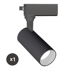 라인라이팅 LED 샤인 원통 COB 스포트 레일조명 블랙 30W, 1개, 주광(흰빛)