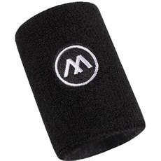 粉色運動吸汗腕帶，柔軟舒適，高吸水性，彈性佳，運動配件, 黑色, 1個