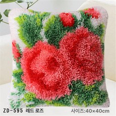 십자수 자수 쿠션 만들기 DIY 세트 스킬자수 꽃 키트 취미 인테리어, 40cm 솜없음, 옵션 7, 1개