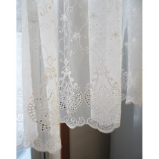 릴리패브릭 커텐바란스레이스]T/R호리병 2size, 63cm-백아이보리, 1개