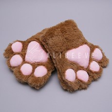 귀여운 동물 발바닥 털장갑 할로윈 파티 소품 곰발바닥 고양이 손