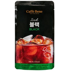 카페베네 블랙 파우치 190ml, 1개