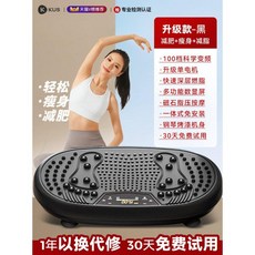 쿠스 파워플레이트운동 SZJ-01 진동 전신 덜덜이 음파 복부 진동기 스탠딩 뱃살, 2. 블랙(100kg) - 3x120