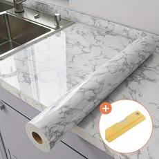 레디보드 붙이는 주방 대리석 시트지 60cm x 3m, 마블화이트