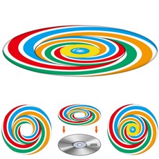 CD 착시팽이 만들기 잔류 잔상효과 착시현상 관찰 회전 팽이 스피너 (1인용 3세트)