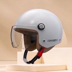 UMOTOS TQ301 電動車摩托車半盔 安全頭盔, 301【新A類】鈴鹿灰+高畫質短鏡, 1