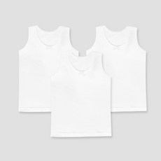 멜리스 CM화이트 여아용 런닝3종세트 코튼모달스판 유아동 주니어 속옷