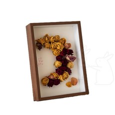 썬코 어버이날 벽장식 부케 캘리그라피 프레임 기념 드라이플라워 액자, 블랙