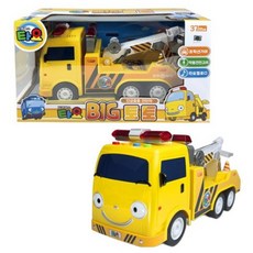 타요 꼬마버스 빅 토토 긴급출동 견인차 사운드 불빛 작동 장난감, 혼합색상, 1개