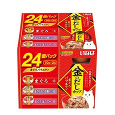 이나바 금의다시 고양이 컵캔 3가지맛 레드라벨 버라이어티 24개, 참치, 1세트, 1.68kg