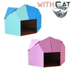 고양이하우스 모던 디자인 고양이 조립식 캣하우스 용품, 블루, 상세설명 참조, 블루