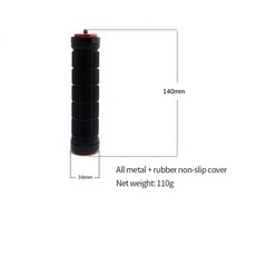핸드 헬드 안정기 확장 암 1/4 GoPro 용 핸드 그립 핸들 삼각대 막대 Sony Canon Nikon DSLR 카메라 비디오 LED 짐벌 스탠드, 10 Rubber 140mm, 1개