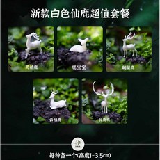 테라리움용기 인테리어 상자 가습기 식물원 이끼 수경 재배, 1개, (콤보)새로운 화이트 페어리 디어 밸류 세트
