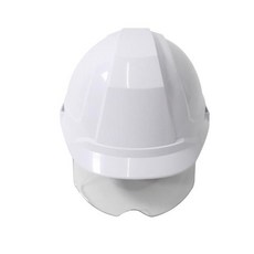 프로6 고글 투명 보안경 내장 안전모 작업모 KCS 안전인증필, 백색, 1개