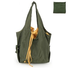 쇼핑백 에코백 대용량 접이식 경량 장바구니 세련된, 1개, Army green