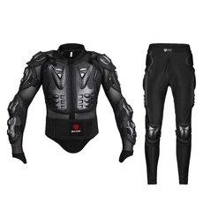 오토바이 전신 보호대 상의 하의 세트 사이클링, 1개, XL