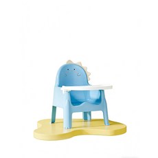 寶寶餐椅 嬰兒餐椅 兒童餐椅 幼兒餐椅 - 防摔學坐靠背座椅小凳子, 奶藍+餐盤【適合1-12歲】