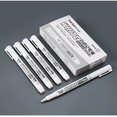 1/2/3/4/5Pcs 흰색 마커 펜 2.0mm 유성 방수 DIY 낙서 스케치 편지지 Wrting 학교 용품, 01 2pcs