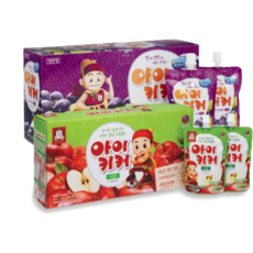 아이키커 어린이 과즙 음료 사과 100ml x 10p + 포도 100ml x 10p, 1세트