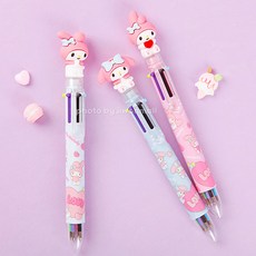 산리오 볼펜 피규어 6색 볼펜 마이멜로디 0.7mm x 3개