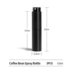OANKR 9.5ml 커피빈 스프레이 병 휴대용 소형 리필 가능 파우더 정전기 감소용, 01 3pcs