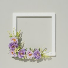 납골당 봉안당 미니 조화 꽃화분 꾸미기, 1개, 퍼플