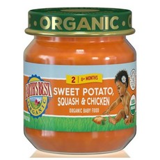 Earth's Organic Baby Food Puree 6+ Months Sweet Potato Squash & Chicken -- 4 oz, 1개