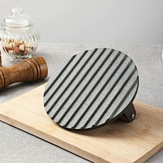 플레이트줄무늬 프레스 스테이크 구이 철판 패턴 누름판 오징어, A. 라운드 벨트 직경 7.5CM