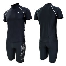 TS스포츠 남성용 반팔 래쉬가드+5부 바지 수영복 세트 TSAM-CP 23041+1933