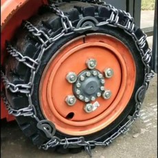 지게차 스노우 체인 농기계 동계 철제 미끄럼방지 빙판길 진흙 타이어, 1개, 250-15 초두꺼운 2개