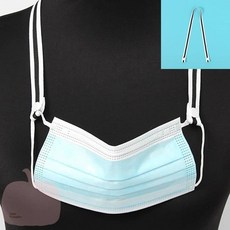 MP 삼선똑딱이마스크스트랩 블랙화이트 마스크스트랩유아