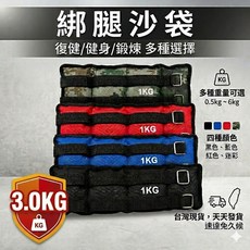 綁腿沙袋 復健/健身/鍛鍊 多種重量選擇 0.5kg-6kg, 1個, 迷彩, 3kg
