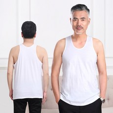 約翰家庭百貨 中老年男士純棉寬鬆背心 冰爽透氣吸濕排汗夏季薄款純白打底無袖汗衫內衣