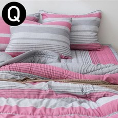 간절기 이불 더블 소프트 마이크로 포인트 라인 봄가을